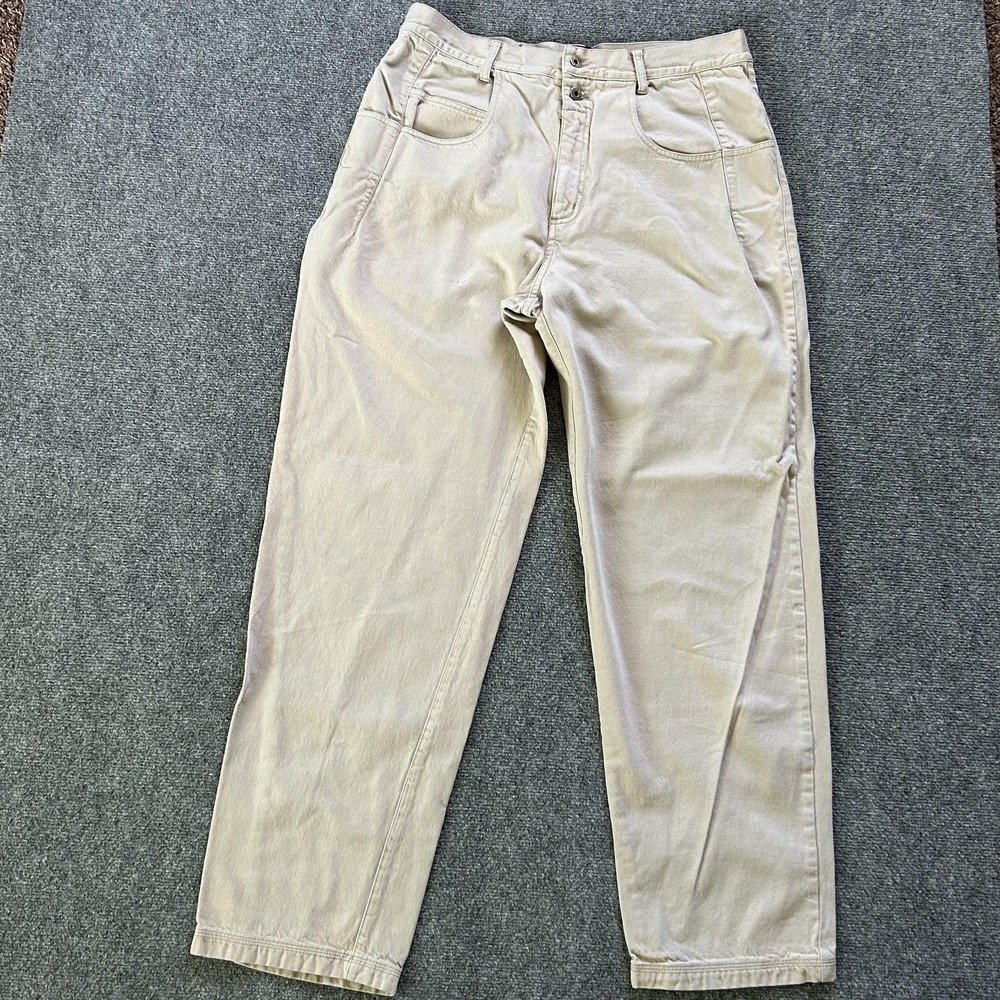 Vintage Guess Jeans Mens 36x32 Beige Relaxed Straight Denim Hong Kong 90s